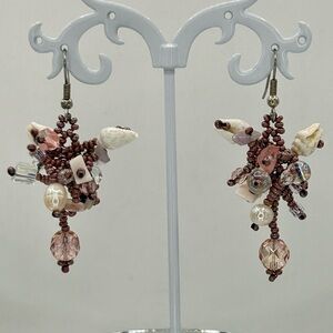 🐚 Shell & Seed-Bead💖Dangle Earrings